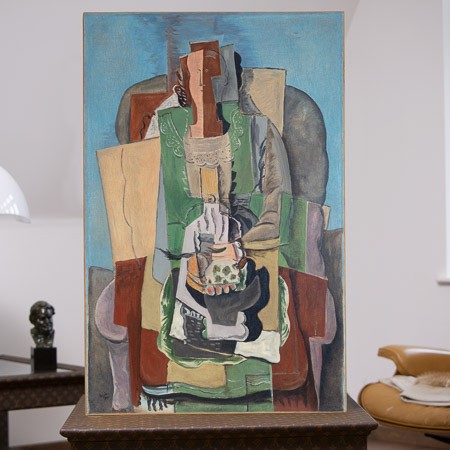 Henri Hayden - Femme au Guéridon, oil on canvas. Buy/Sale of luxvic