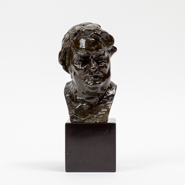 Auguste Rodin (1840-1917)  - Bust of Balzac, bronze with shaded green patina