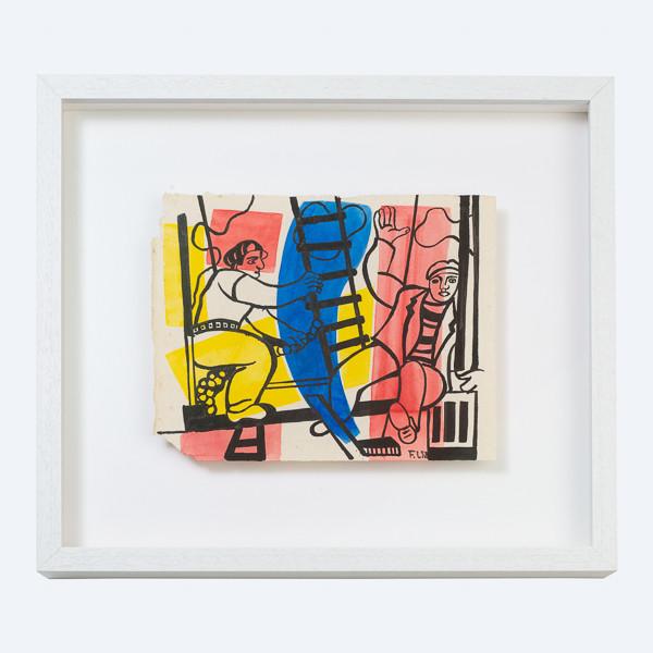 Fernand Léger (1881-1955)  - Etude pour les Constructeurs à l'aloès, gouache sur papier 1952