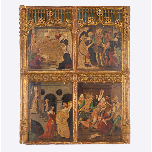 Circle of Martin de Soria (1449-1487)  - Scenes from the life of the Virgin - Tempera and gold on panel