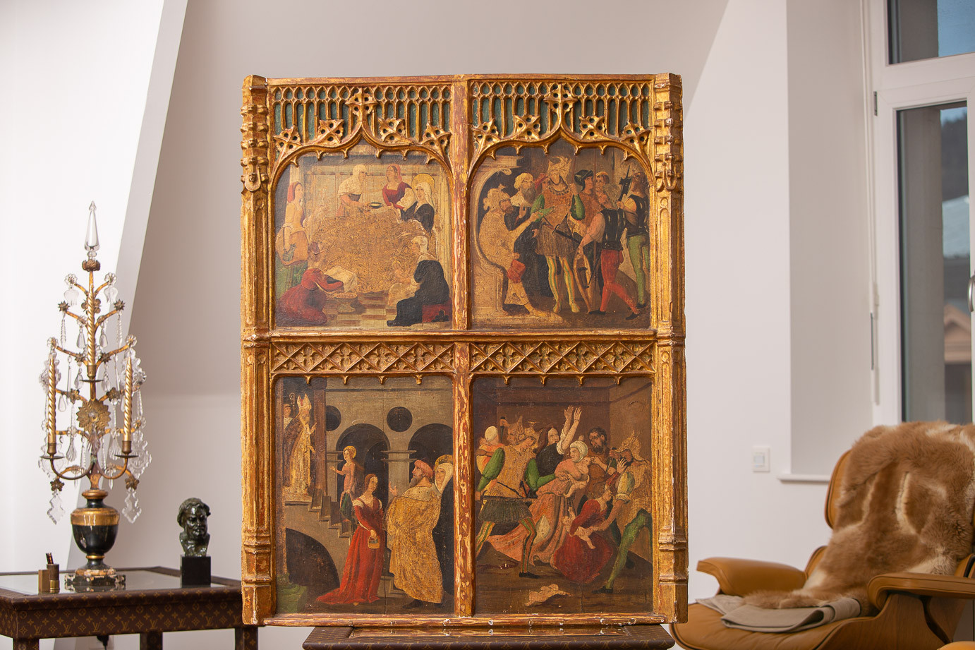 Entourage de Martín de Soria (1449-1487)  - Scènes de la vie de la Vierge - Tempera et or sur panneau
