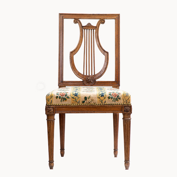 Jean-Baptiste Claude Sené (1748-1803)  - Trois chaises Louis XVI à dossier lyre