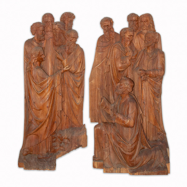 Exceptional sculpted group from the Quattrocento - Northern Italy  first half of the 15th century